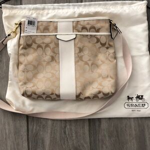 COPY - Coach Cream and White Crossbody Bag with Elegant Design